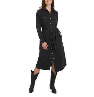 Wrangler Medium Denim Midi Black dress
